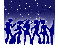 people partying illustration 